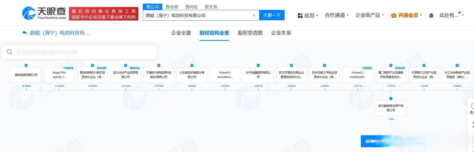 武汉蔚能电池布局海宁 新设电池科技公司，加码人工智能应用软件研发